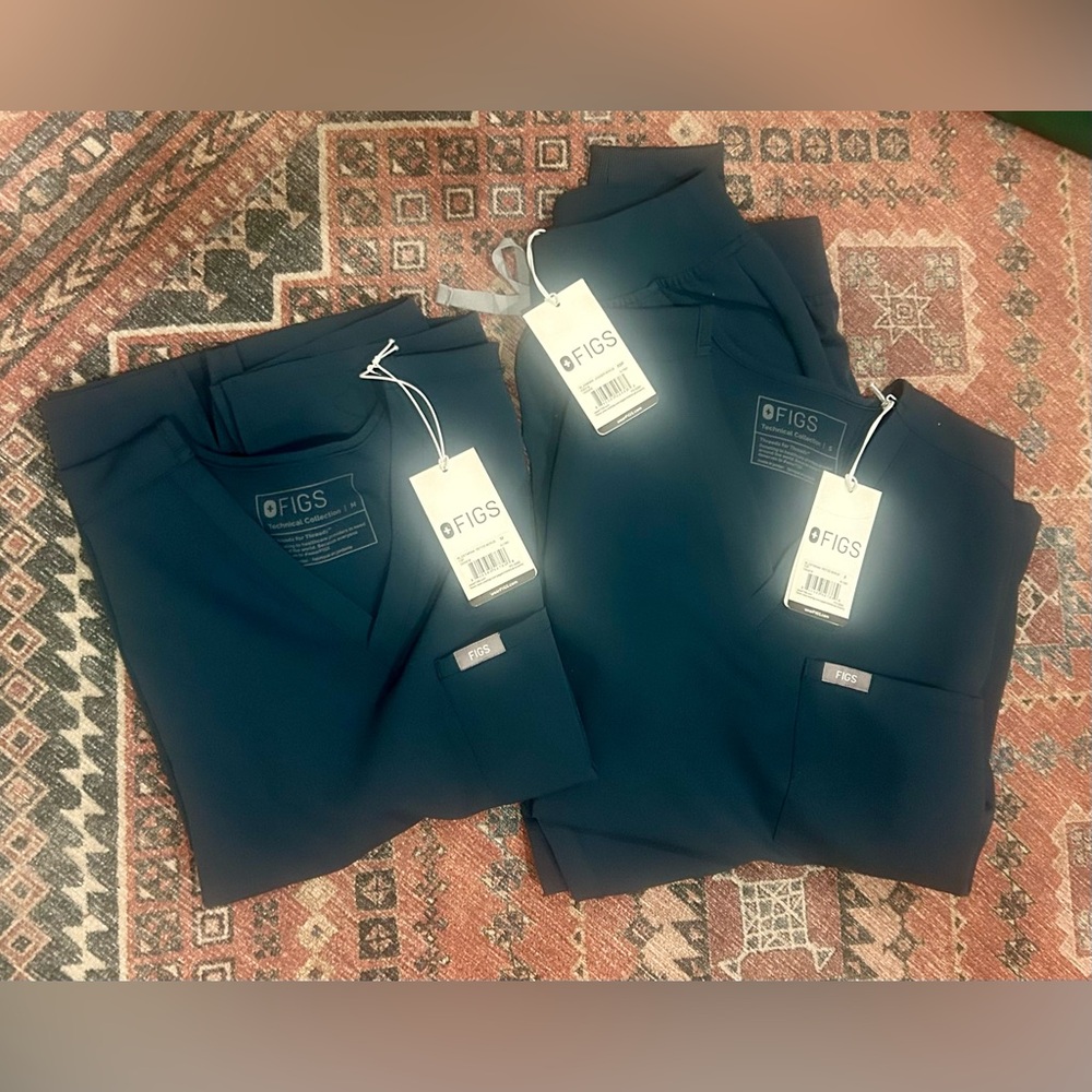 Figs scrubs NWT, xsp Zamora + sp Catrina top + mp Catrina top.  Color: Harbor